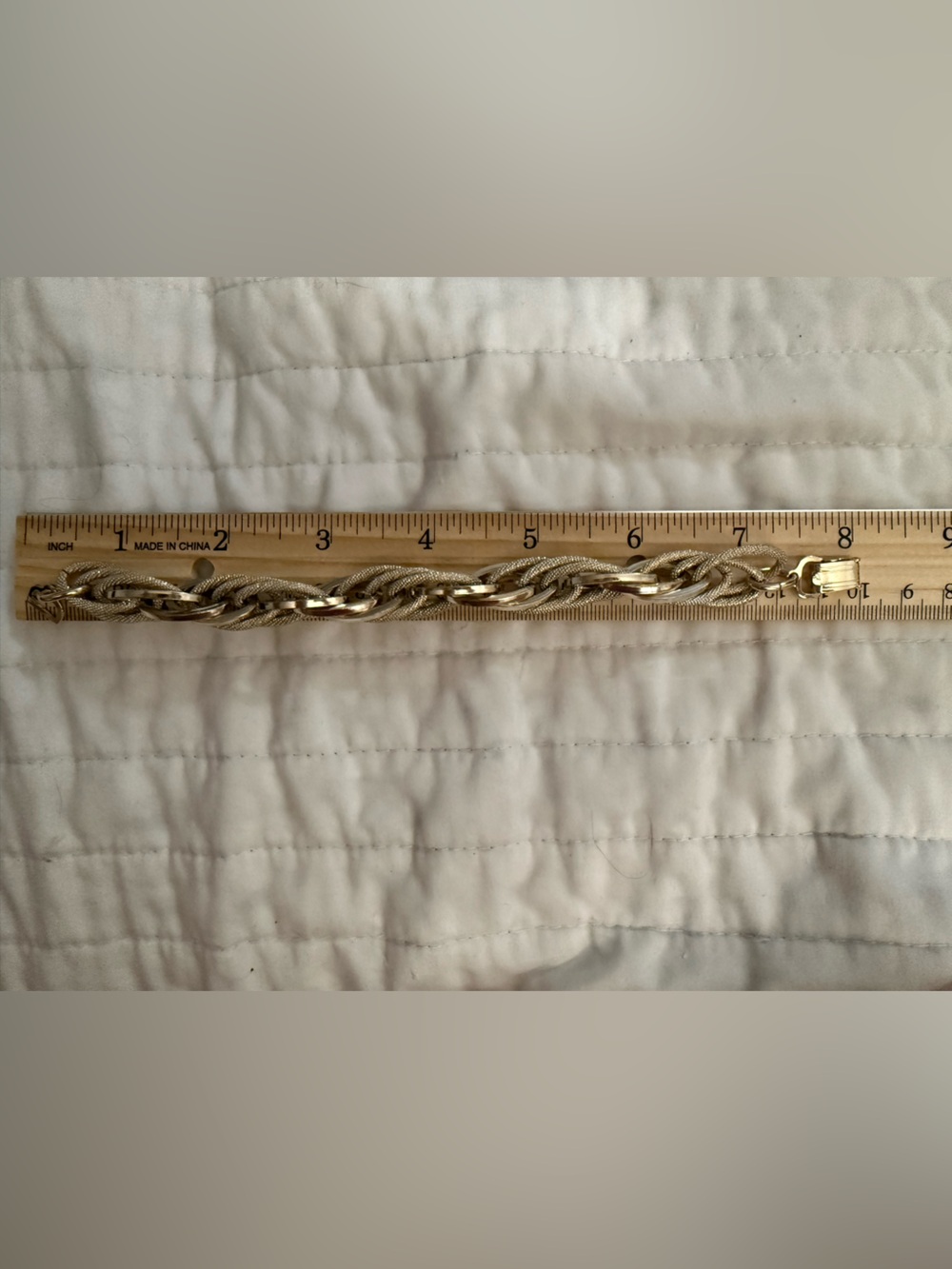 Silver Tone Braided Chain Bracelet